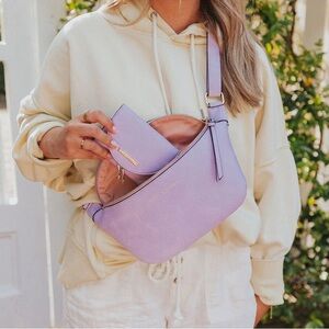 NWT Poppy & Peonies The Sidekick Crossbody Bag in Violet